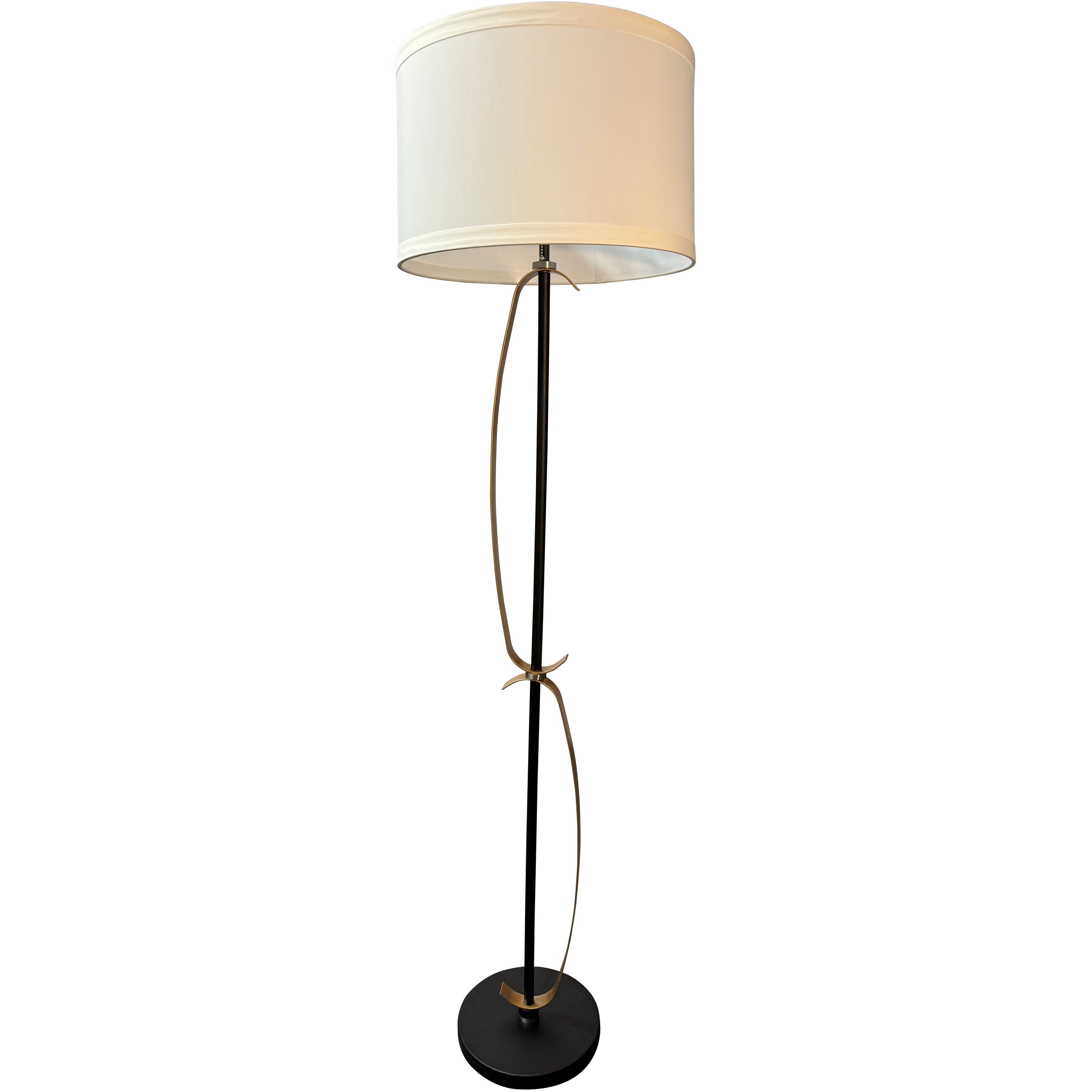 Lyndon 65 inch 100.00 watt Heritage Gold and Black Floor Lamp Portable Light